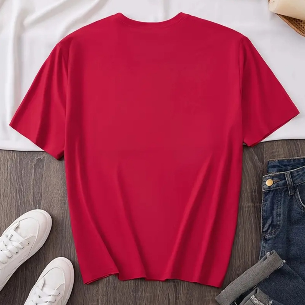 Red Gobble Till You Wobble Women's Short Sleeve Tee NEW sz Large women’s - Picture 2 of 5